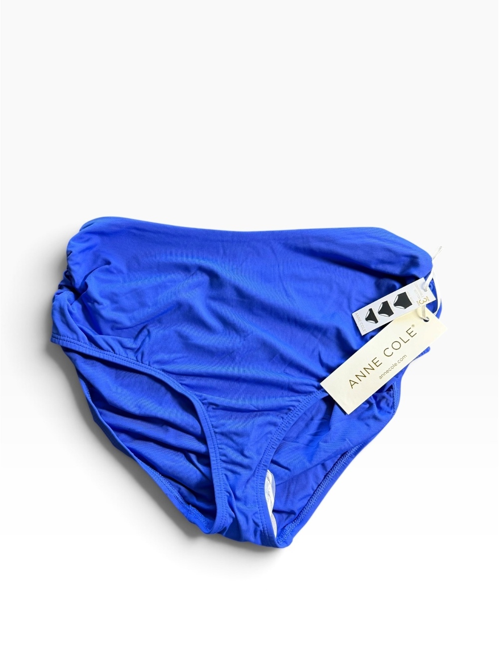 Anne Cole blue wear 3 way convertible full coverage swim bottom size Small NWT